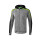 Erima Liga 2.0 Trainingsjacke mit Kapuze Farbe grau melange/schwarz/green gecko Gr&ouml;&szlig;e L