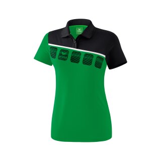 Erima 5-C Poloshirt Damen smaragd/schwarz/wei&szlig;