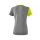 Erima 5-C T-Shirt Damen grau melange/lime pop/schwarz