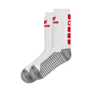 Erima CLASSIC 5-C Socken wei&szlig;/rot