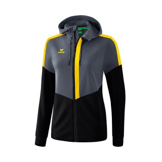 Erima Squad Trainingsjacke mit Kapuze Damen slate grey/schwarz/gelb