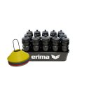 Erima Trinkflaschenset mit 12 Flaschen in Schwarz + 24er...